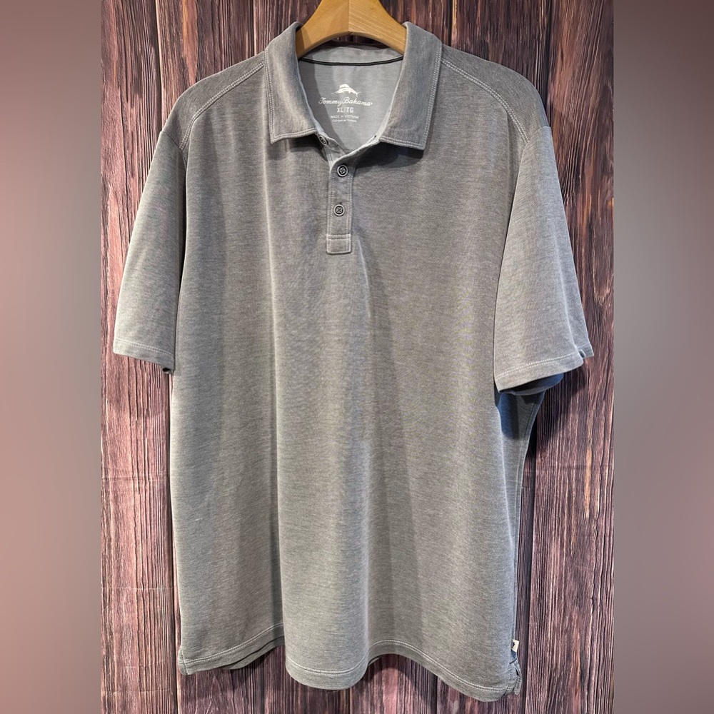 Tommy Bahama Charcoal Polo Shirt Men’s Size XL
